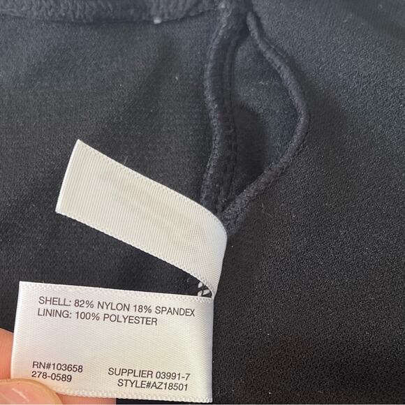 Women's ARIZONA JEANS Black one piece mermaid swimsuit XL - Picture 2 of 9